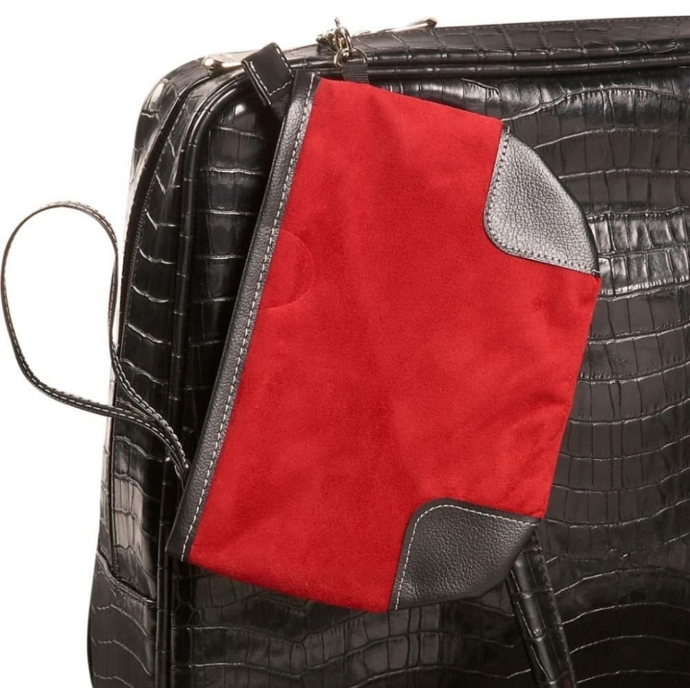 MobileEdge Black Leather Laptop Bag with Crocodile Texture - Picture 2 of 15